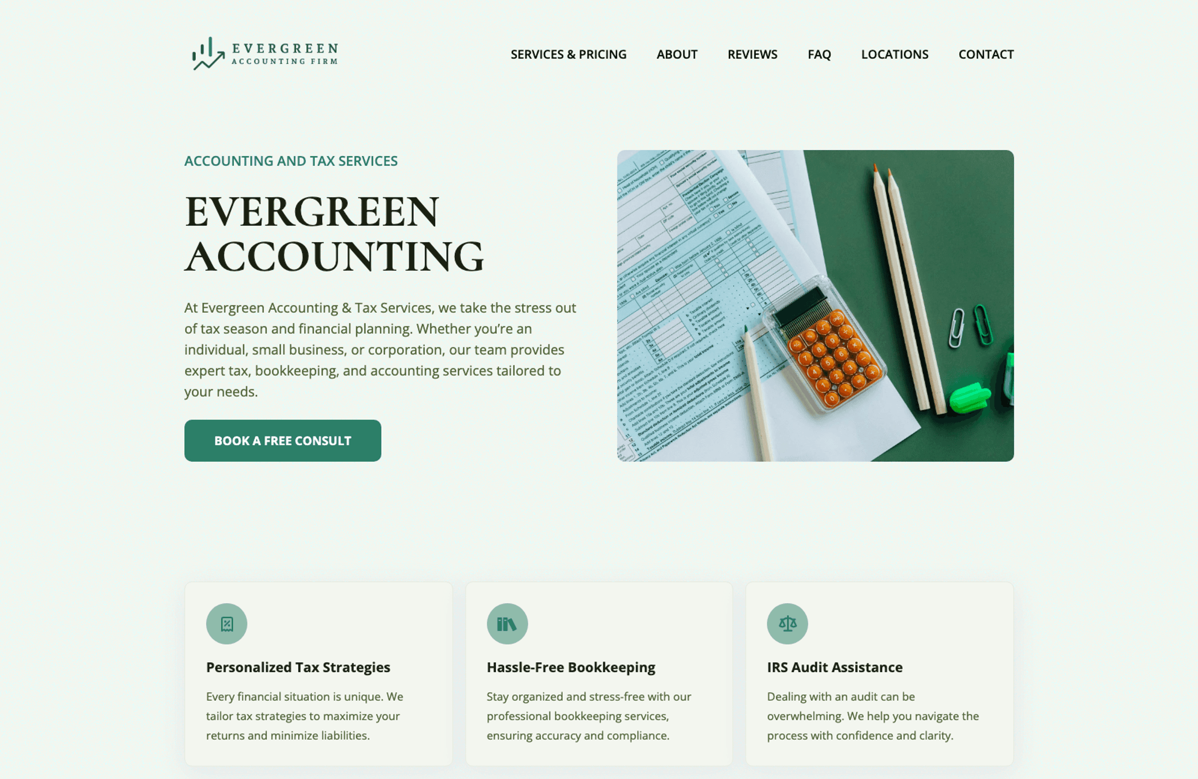 Stand out with a simple accountant website