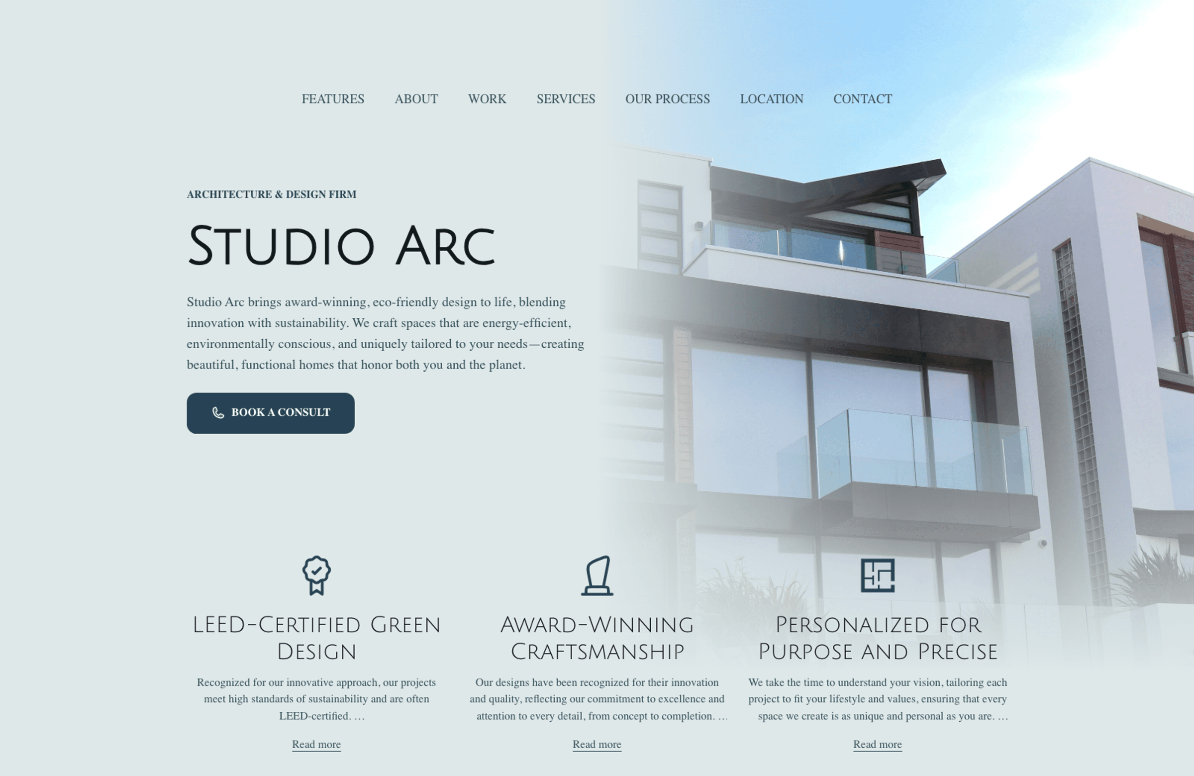 Stand out with a simple architect website