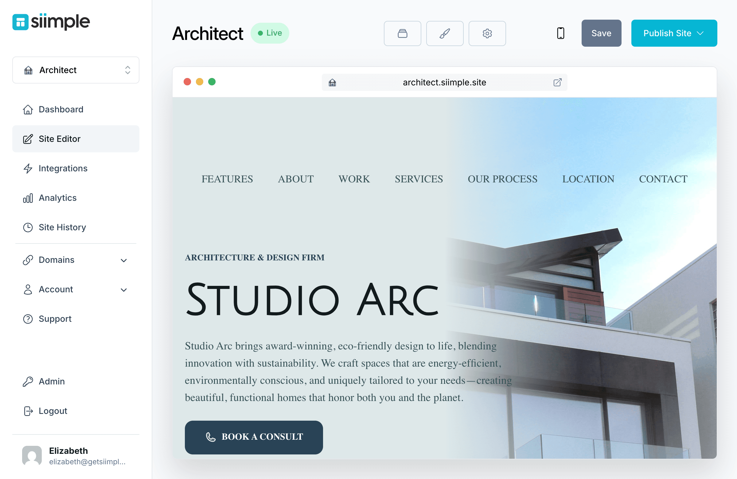 Create a Simple Architect Website