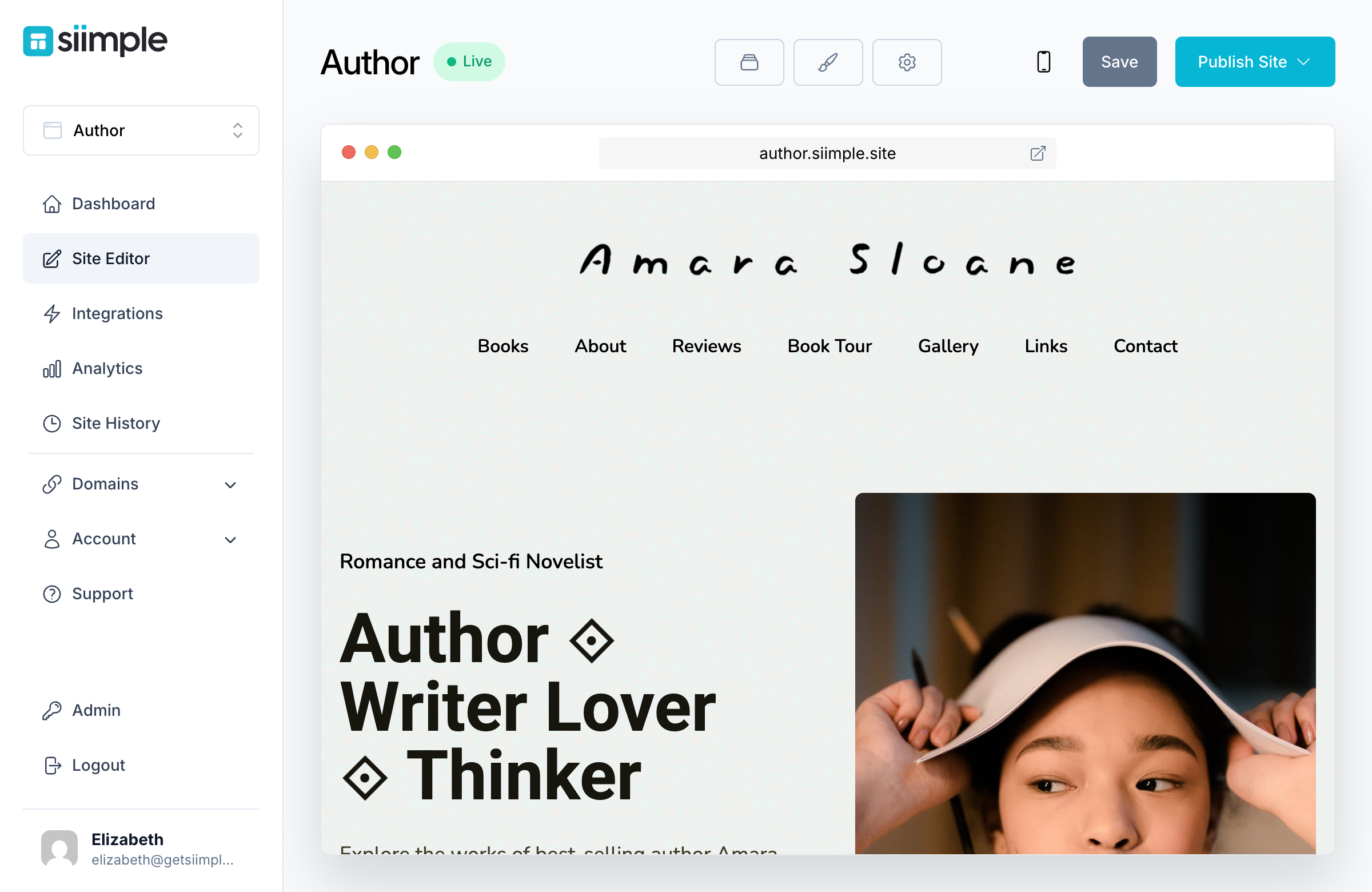 Create a Simple Author Website