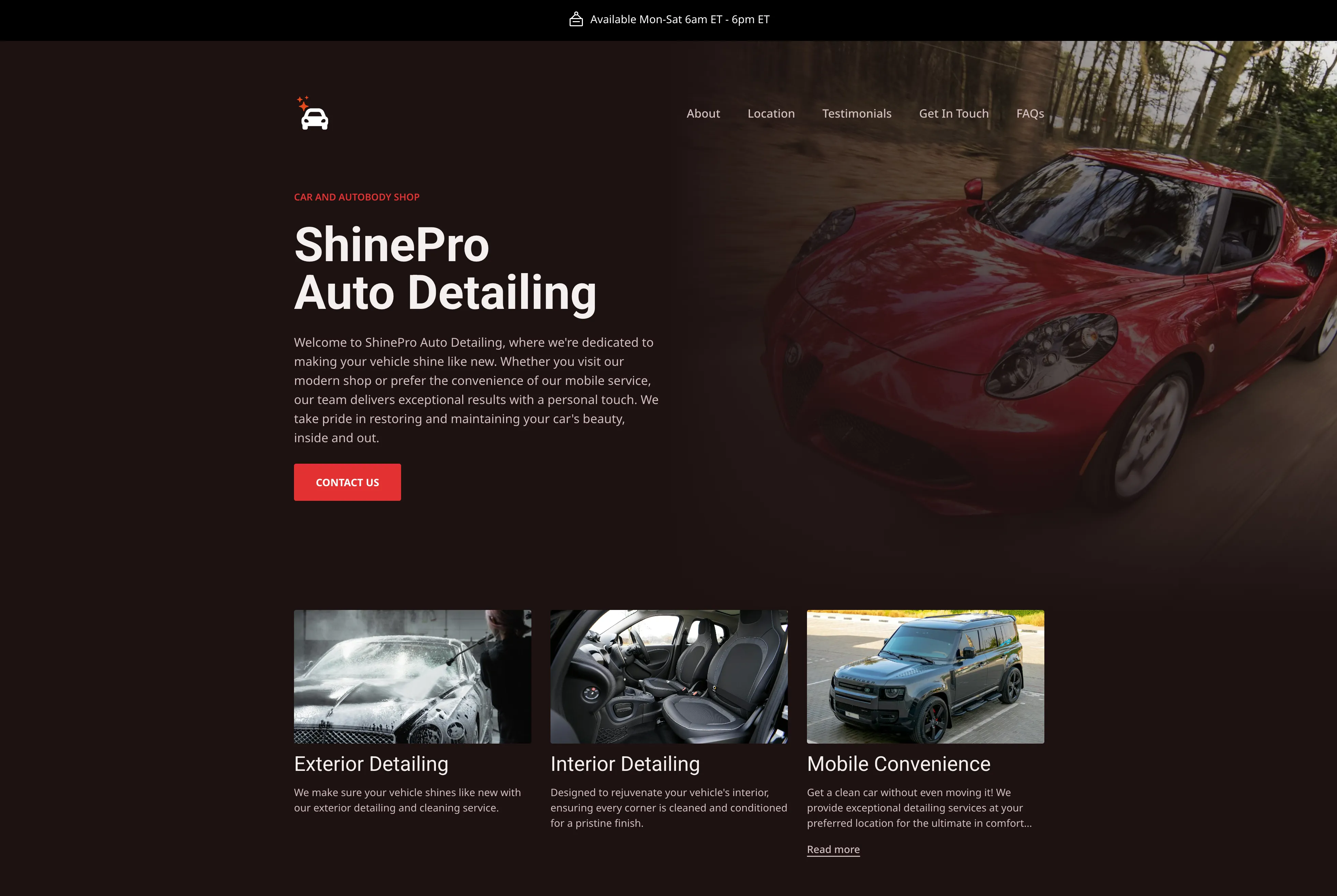 Stand out with a simple detailing website