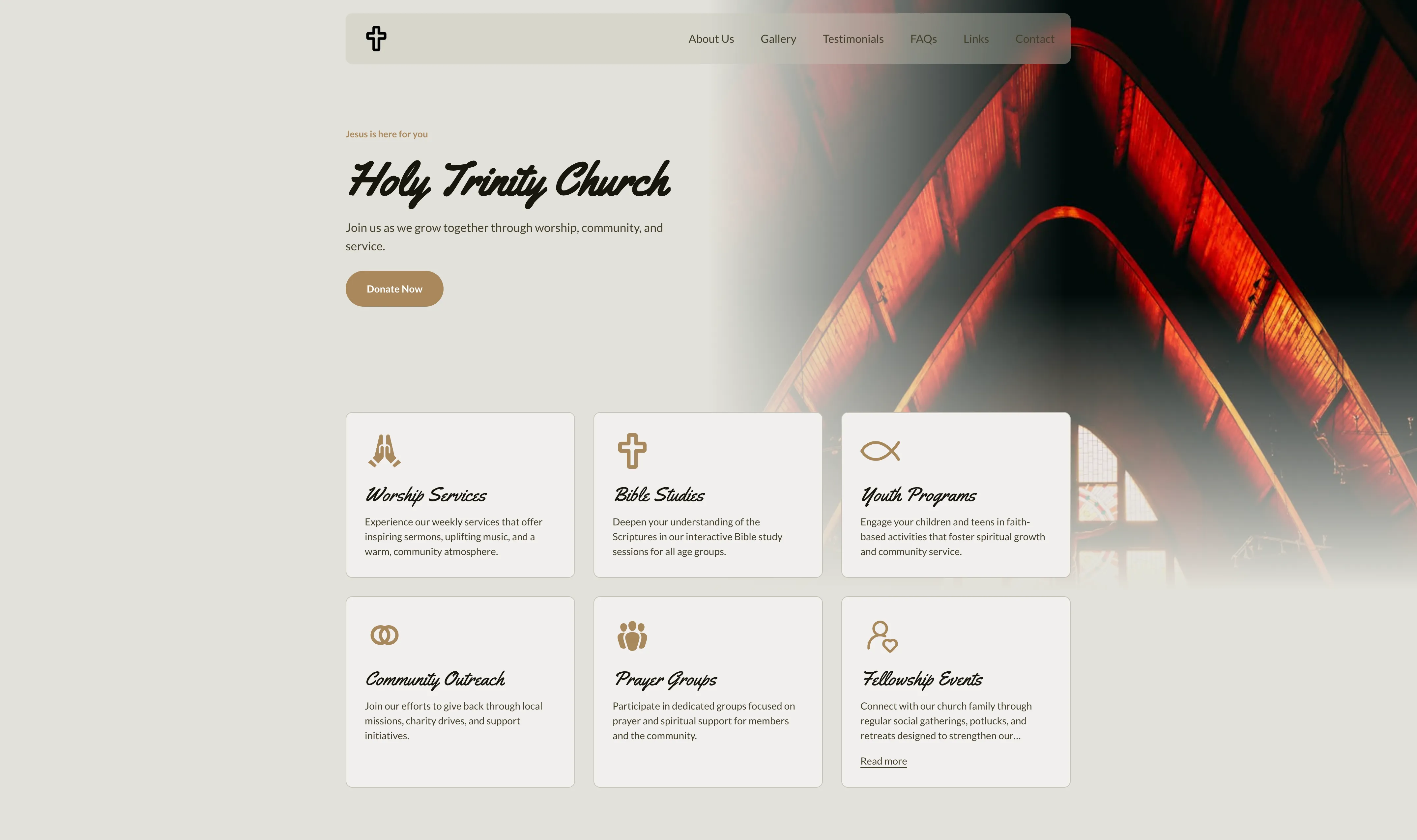 Stand out with a simple church website