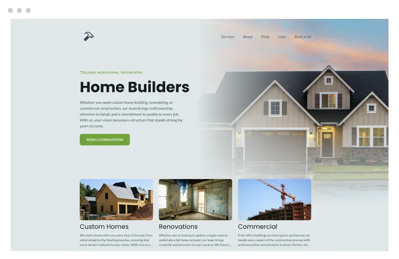 Stand out with a simple contractor website