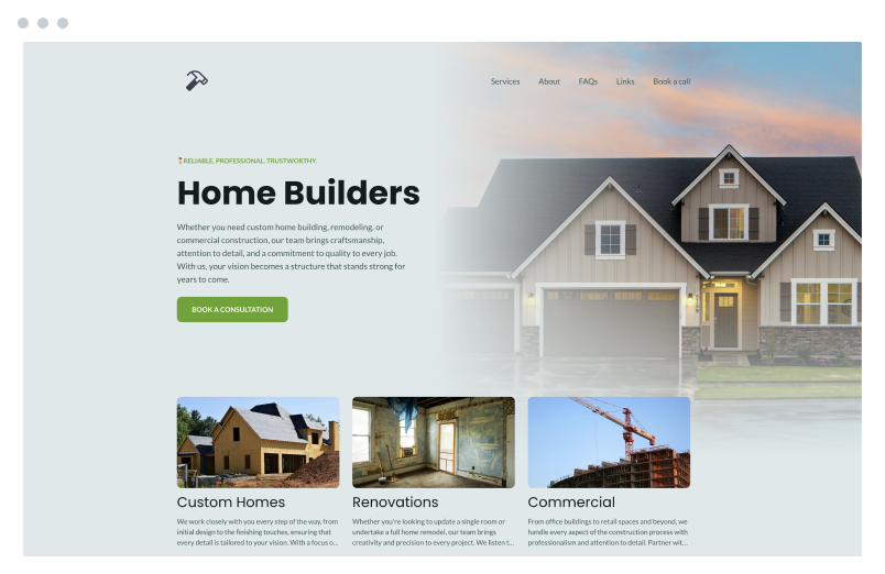 Stand out with a simple contractor website