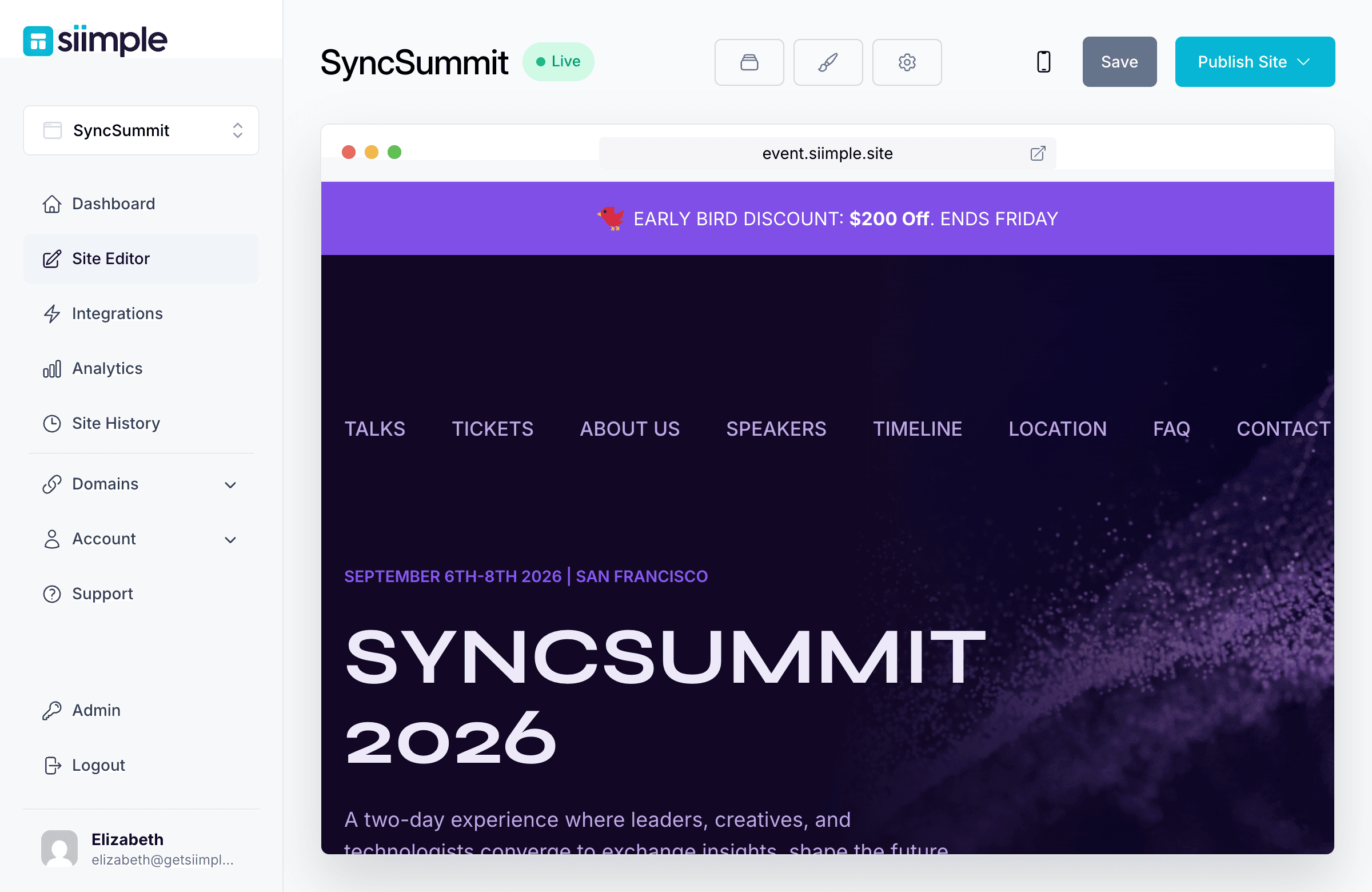 Create a Simple Event Website