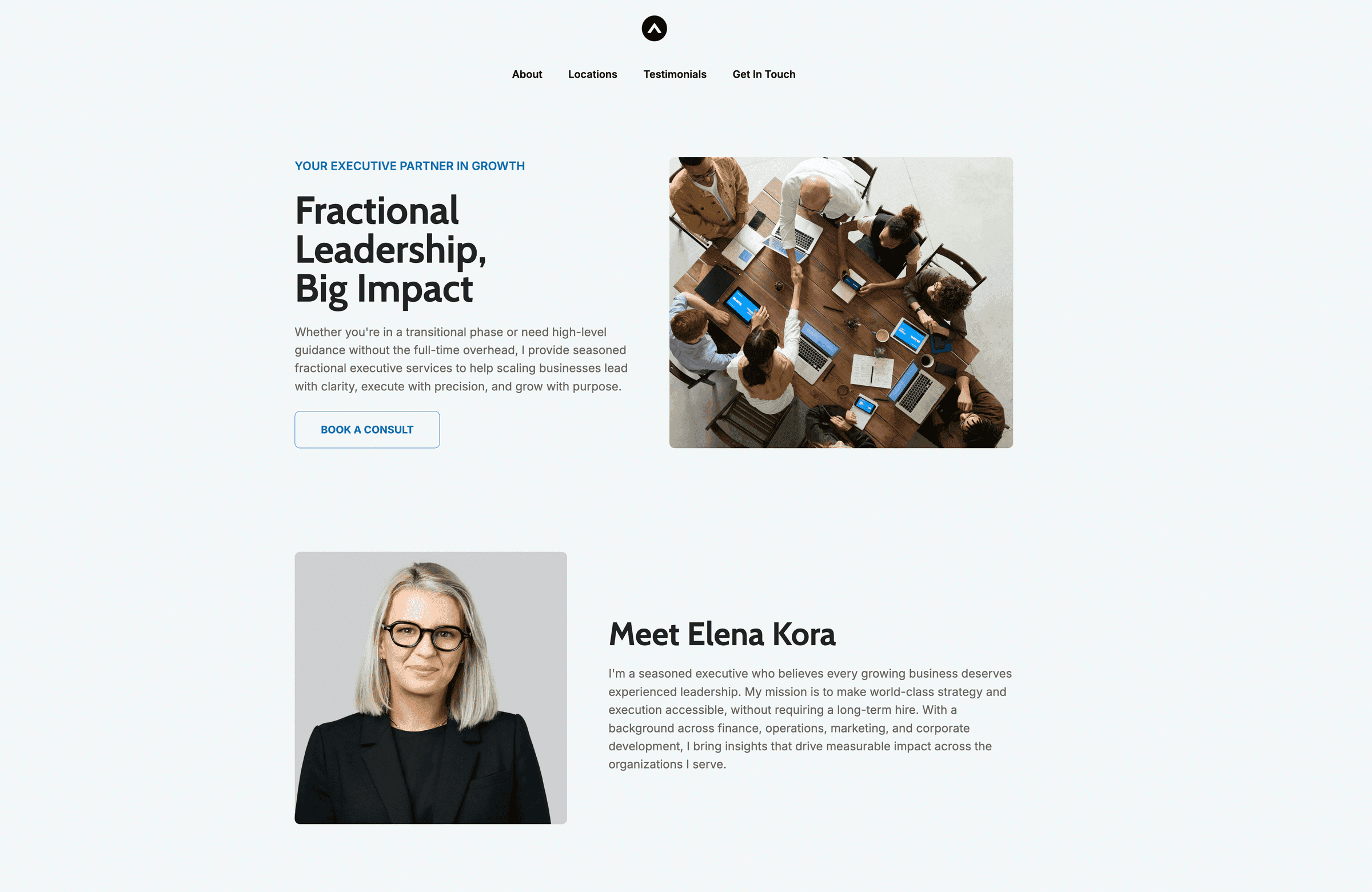 Stand out with a simple Fractional Executive website