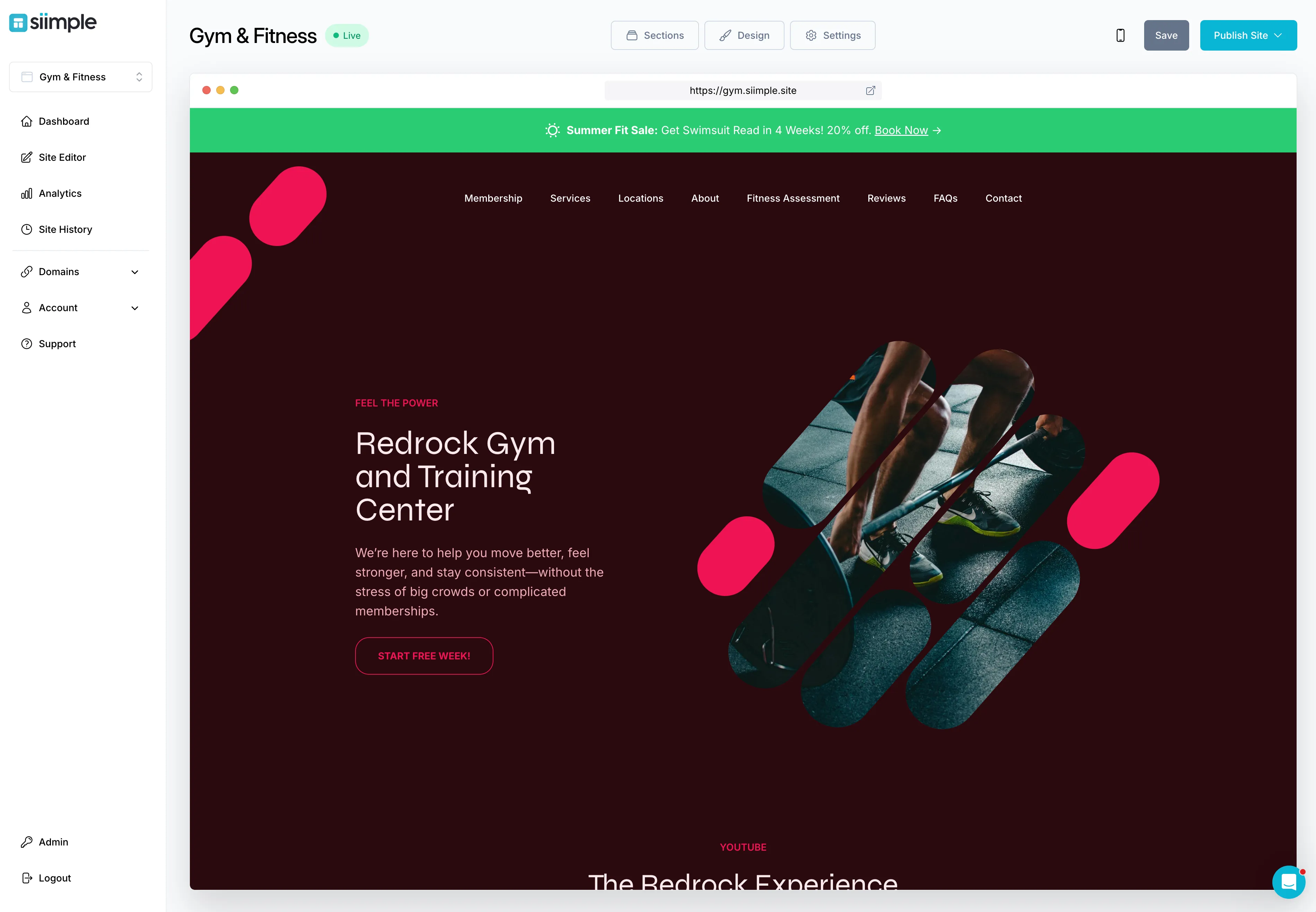 Create a Simple Gym Website