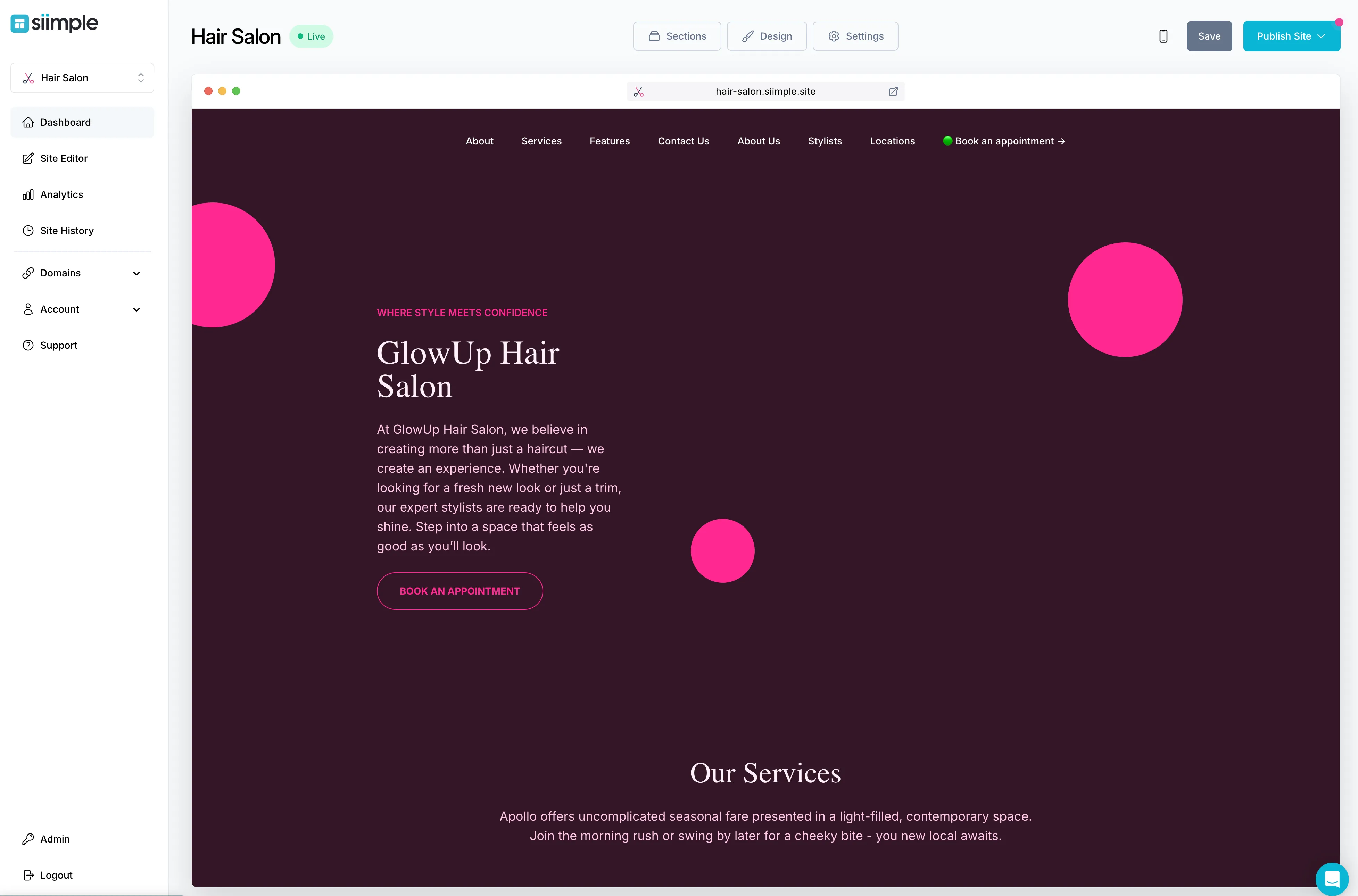 Create a Simple Hair Salon Website
