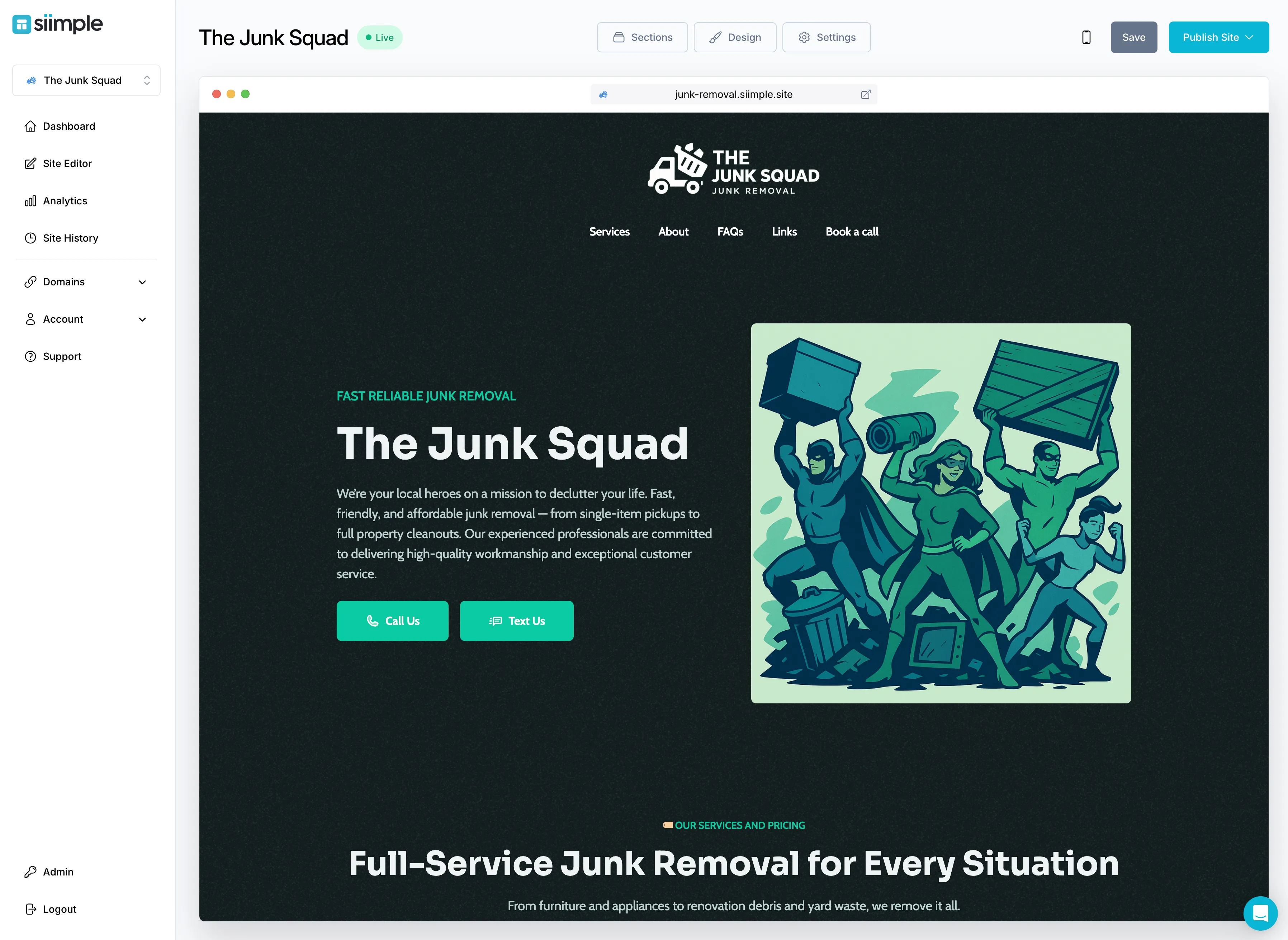 Create a Simple Junk Remover Website