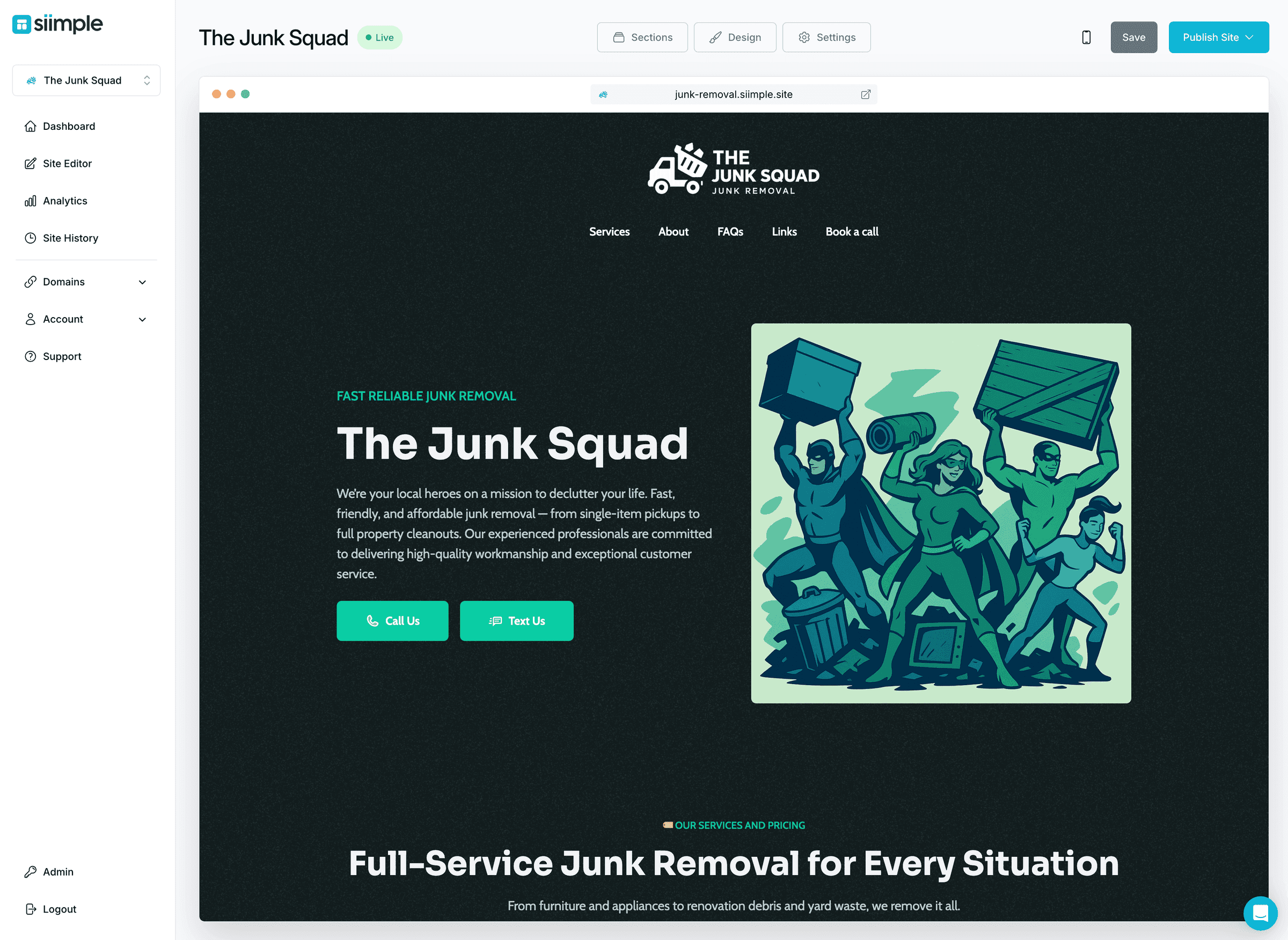 Create a Simple Junk Remover Website