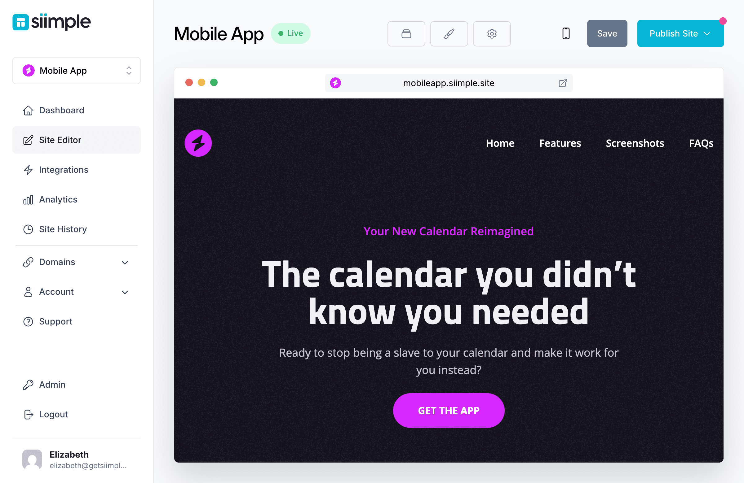 Create a Simple Mobile App Website