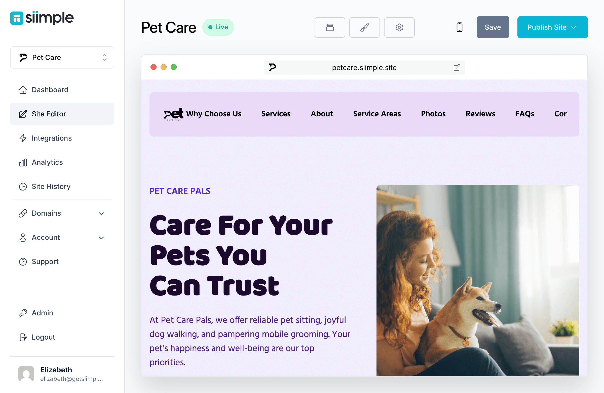 Create a Simple Pet Care Website