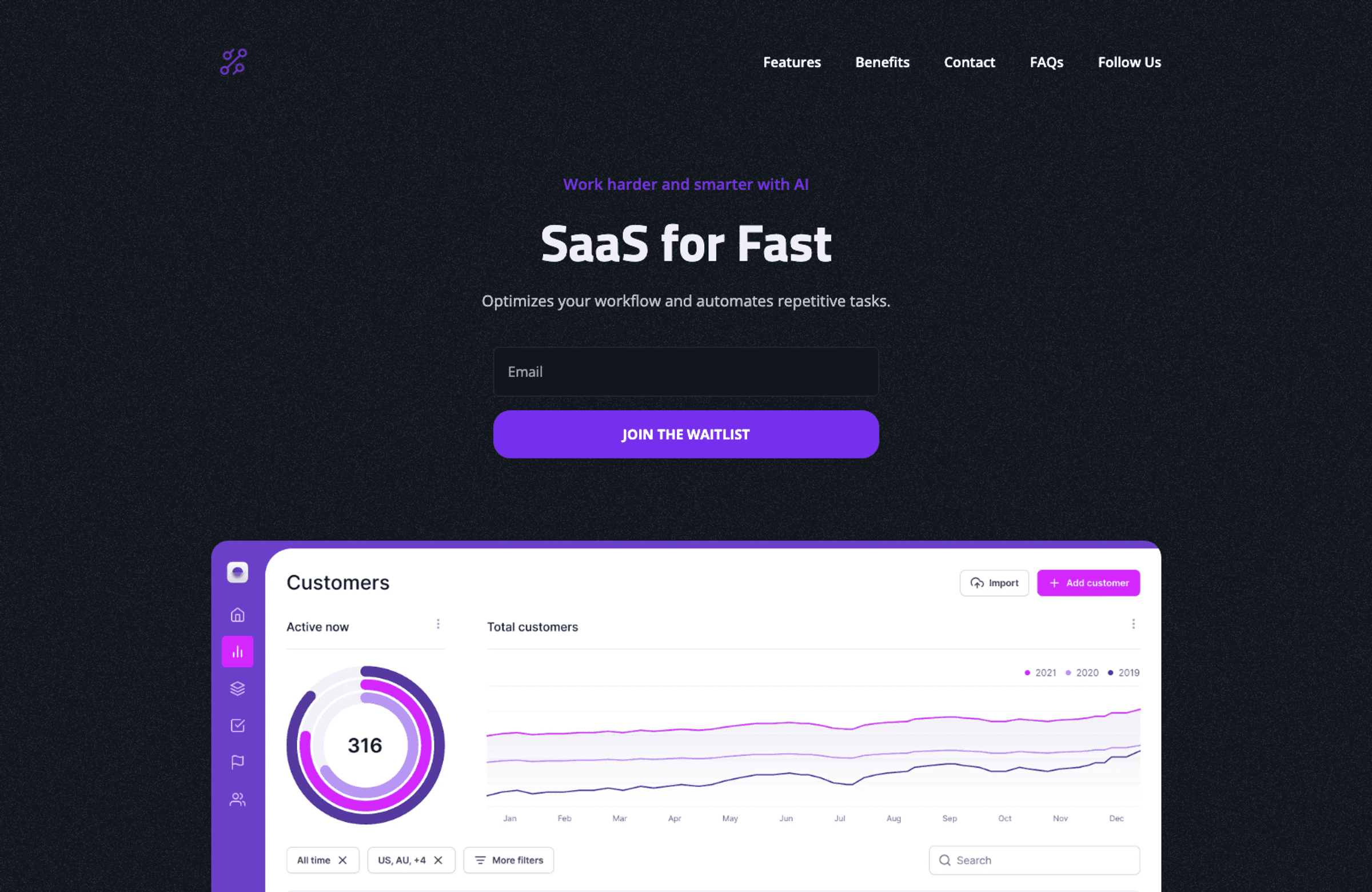 Stand out with a simple saas website