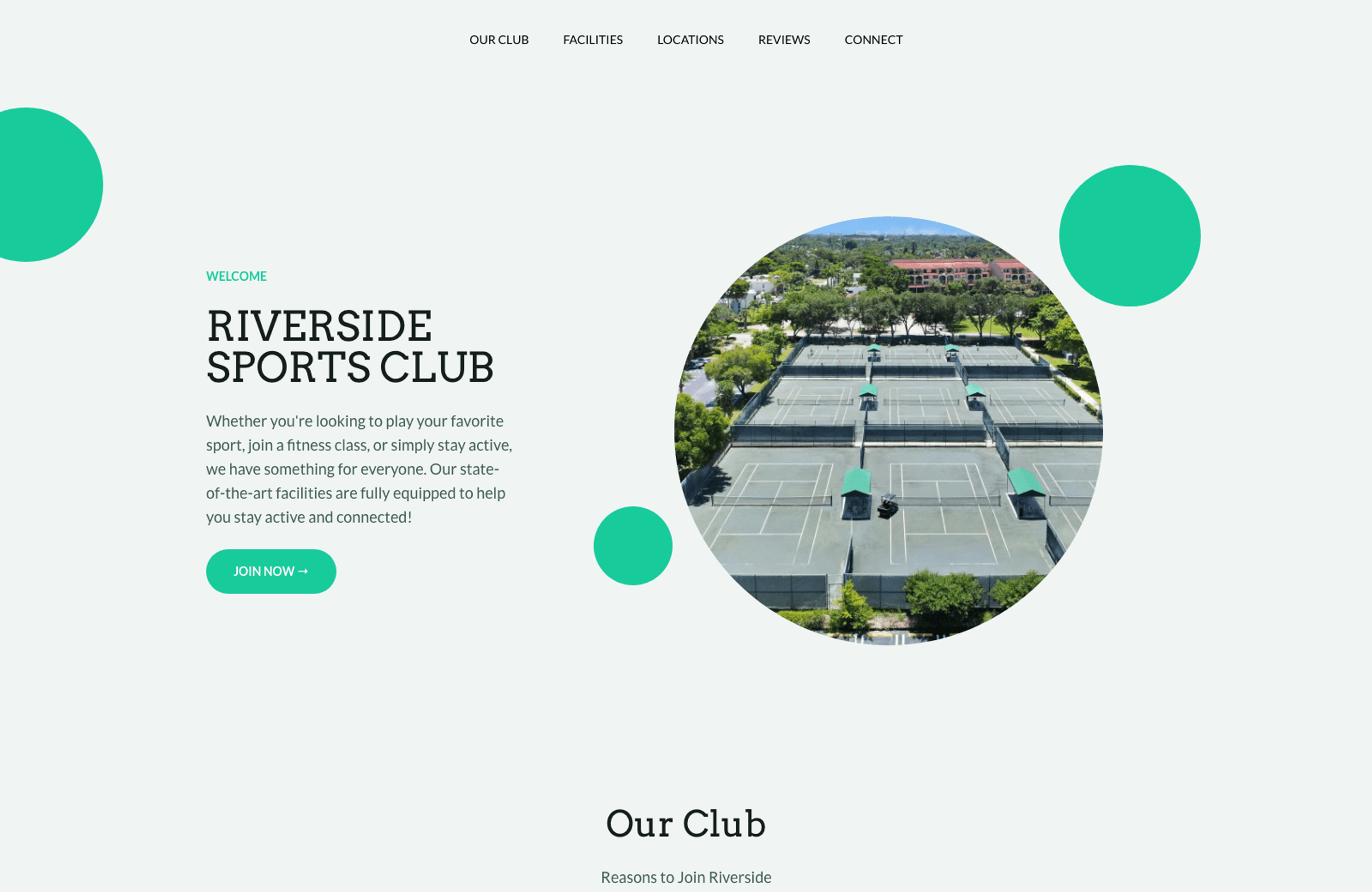 Stand out with a simple sports club website