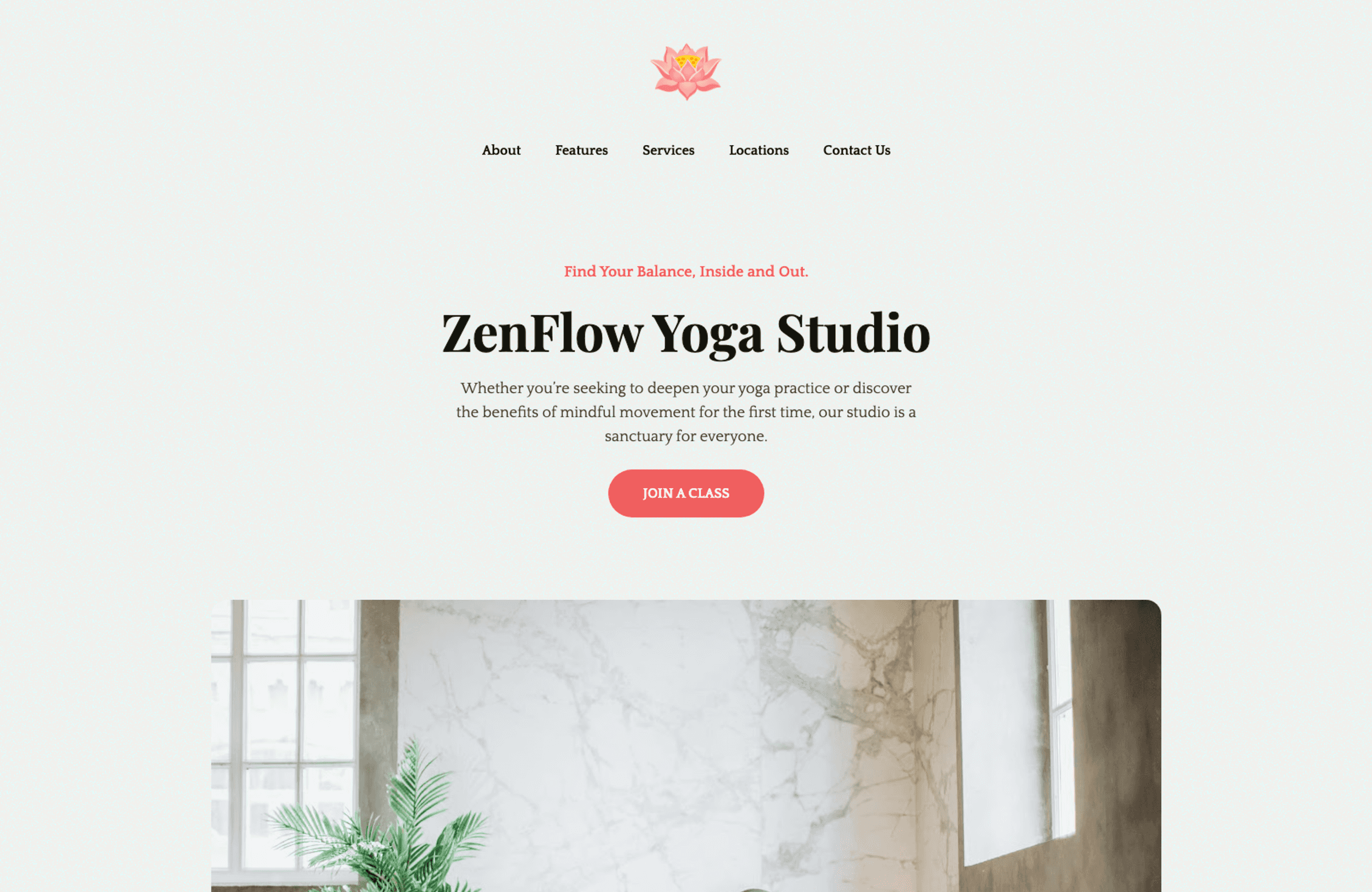 Stand out with a simple yoga studio website